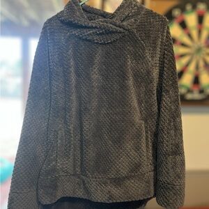 Cozy Gray Textured Hoodie